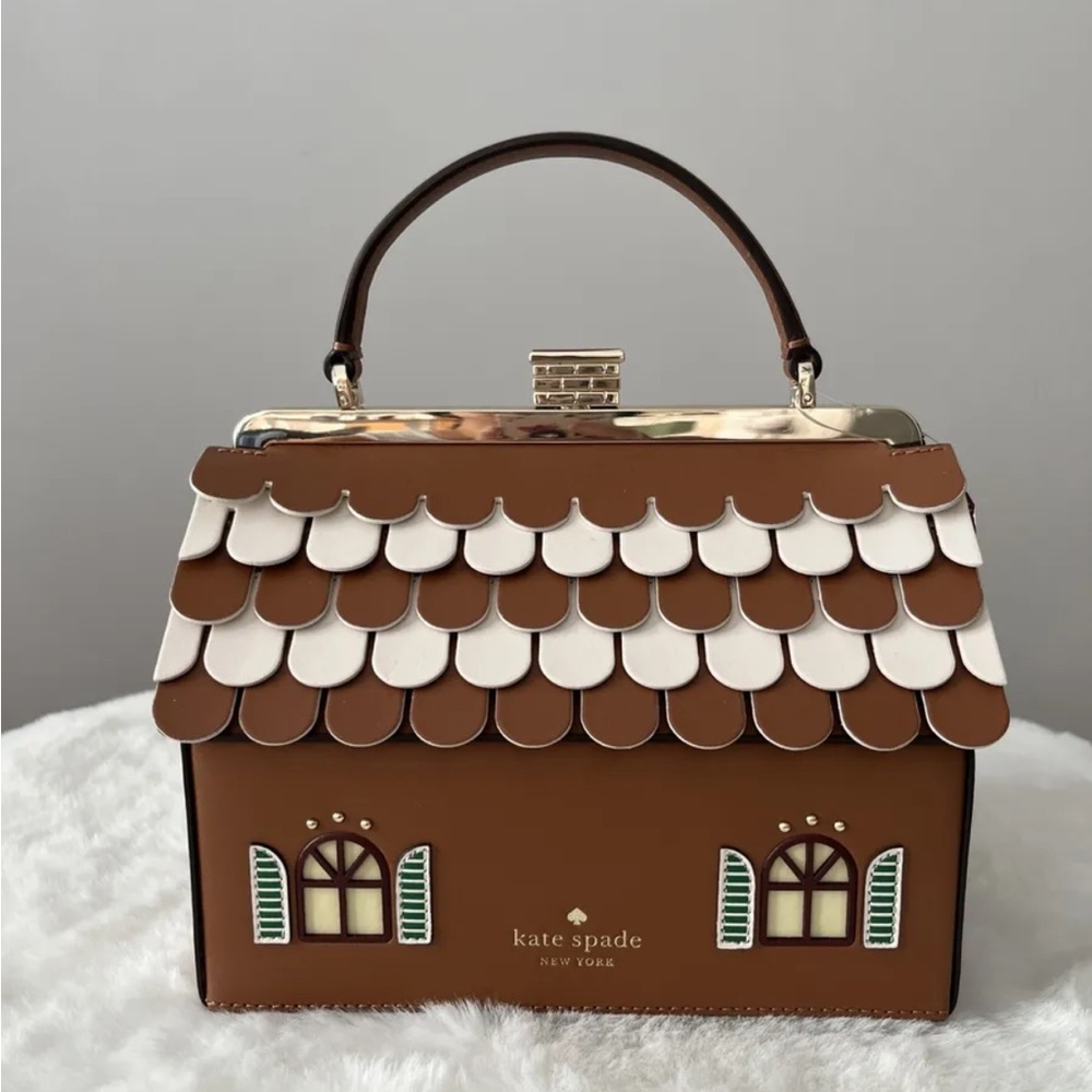 NWT Kate Spade Gingerbread House Top Handle Crossbody Bag Novelty Christmas Gift - Picture 11 of 12